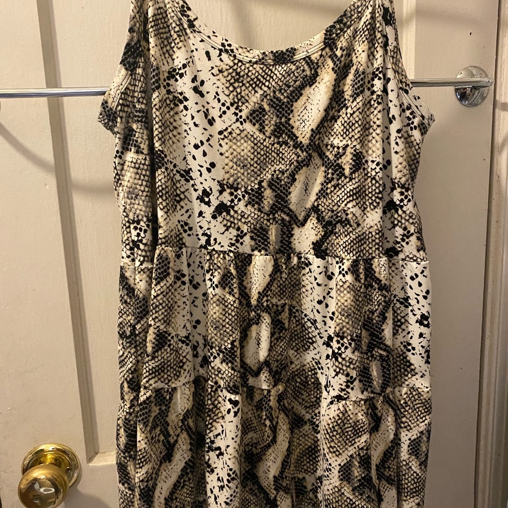 Chic Soul Snake Skin Babydoll Tank Size 1X